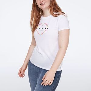Pink by Victoria Secret White Short Sleeve Shirt